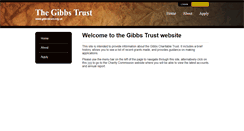 Desktop Screenshot of gibbstrust.org.uk